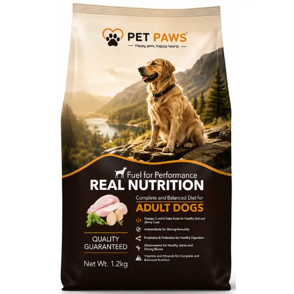 Pet Paws Premium Adult Dry Dog Food with Chicken for Complete Daily Nutrition