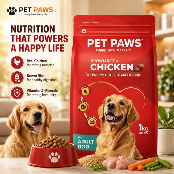 Pet Paws Complete Adult Dog Food – Chicken & Brown Rice