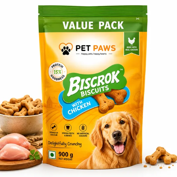 Chicken Crunch Dog Biscuits – Nutritious Treats for Dogs Above 4 Months