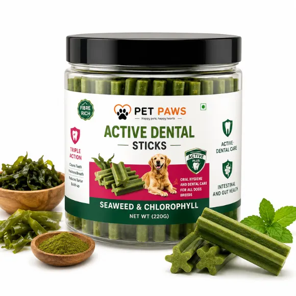 Seaweed Vegetarian Dental Sticks for Dogs – 220g