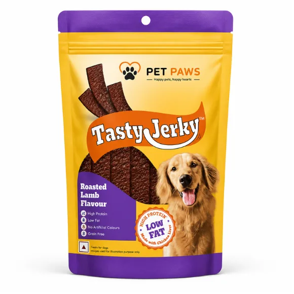  Roasted Lamb Jerky-Style Dog Treat – Soft & Chewy, 70 g