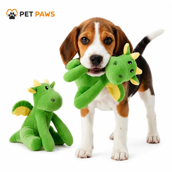  Interactive Squeaky Plush Dog Toy Set