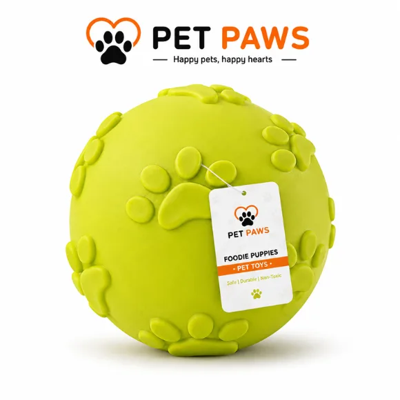 Interactive Squeaky Rubber Dog Toy Ball – Small to Medium Dogs