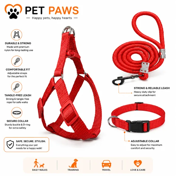 Adjustable No-Pull Dog Harness & Leash Set
