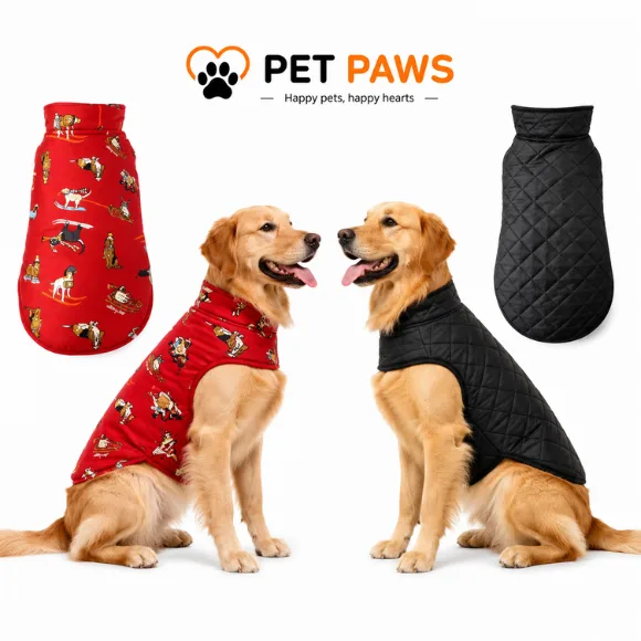 Reversible Winter Dog Jacket – Warm, Lightweight & Wind-Resistant Coat