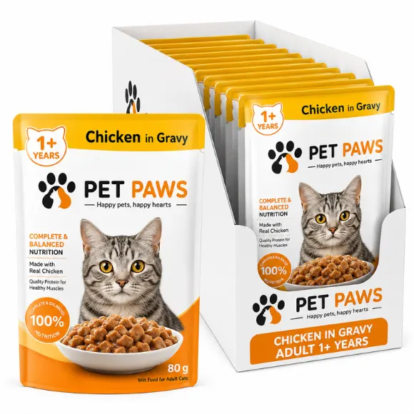 Hydrating Adult Cat Food with Chicken in Gravy — 80 g