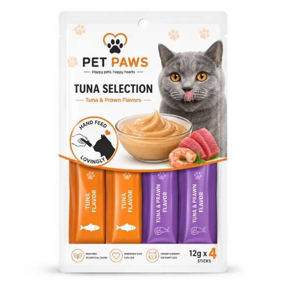 Premium Tuna & Seafood Lickable Cat Treat