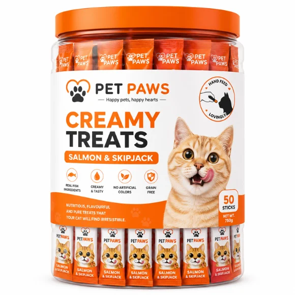Creamy Salmon & Skipjack Lickable Cat Treats