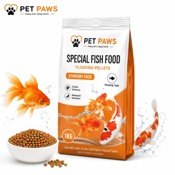 Advanced Floating Fish Food Pellets for All Life Stages – High Growth & Color Boost Formula
