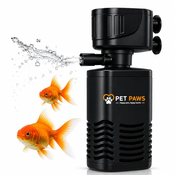 Ultra-Quiet Submersible Aquarium Filter Pump with Multi-Stage Filtration & Oxygen Boost System for Crystal Clear Fish Tanks
