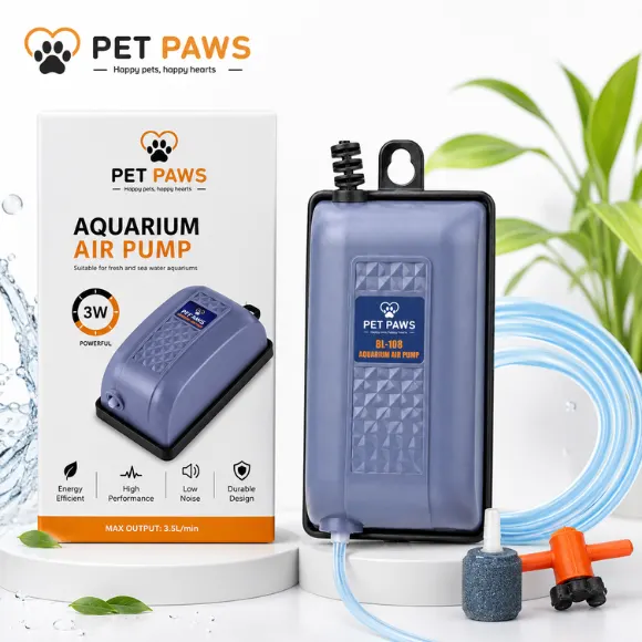 Aquarium Oxygen Air Pump Complete Kit for Fish Tanks (Ultra Quiet Aeration System)