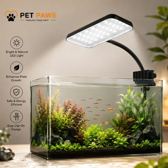 Full Spectrum Clip-On Aquarium LED Light (12W, Adjustable Gooseneck)