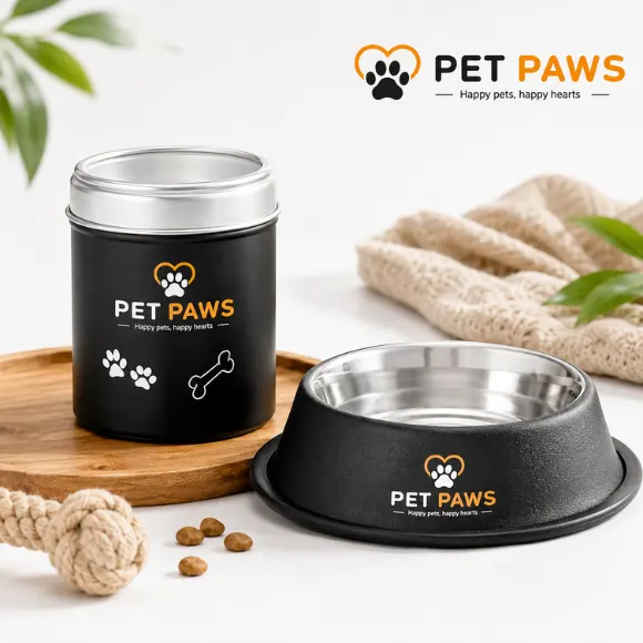 Premium Stainless Steel Pet Feeding Bowl Set (2 Pieces | 700ml Each)