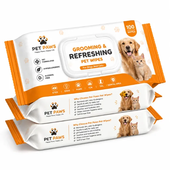Anti-Bacterial Grooming & Deodorising Pet Cleansing Wipes